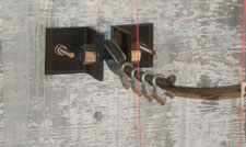 A bracket and cable
