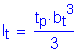 Formula: I subscript t = numerator (t subscript p times b subscript t cubed ) divided by denominator (3)