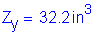 Formula: Z subscript y = 32 point 2 inches cubed