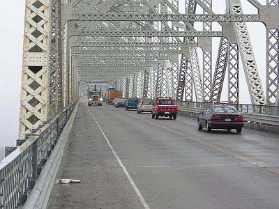 The figure shows a photo of the completed Lewis and Clark Bridge (Courtesy of Washington DOT)