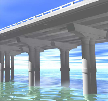 This figure is a computer rendering of the proposed Lake Belton Bridge.