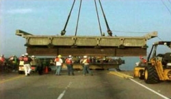 Photo of I-10/Lake Pontchartrain Bridge during construction