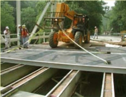 Photo of MD Route 24 over Deer Creek Bridge during construction