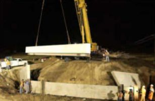 The abutment cap is brought in to complete the abutment.