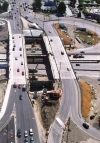 Construction underway on the Northeast 8th Street Bridge in Bellevue, Washington. Click for larger version of image