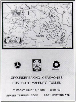 Photo: Program from groundbreaking ceremony for the Fort McHenry Tunnel.