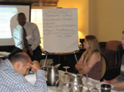 Silas Nichols, FHWA Resource Center, facilitating Geotechnical Engineering skill set discussions