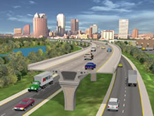 Figure 1: Proposed elevated structure for Randolph Road