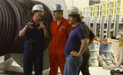 Photo: Engineers discussing work on site