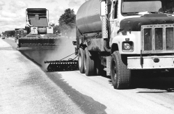 Photo of paving operation