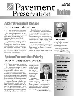 cover of Pavement Preservation Today newsletter