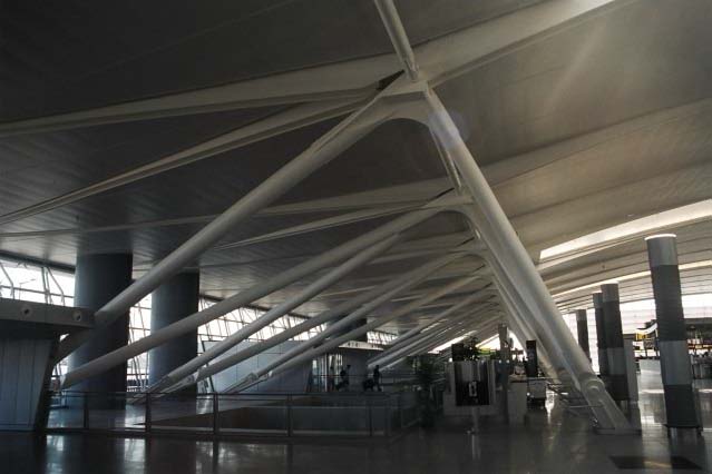 This photo shows the structure of Terminal 4 at the John F. Kennedy Airport.