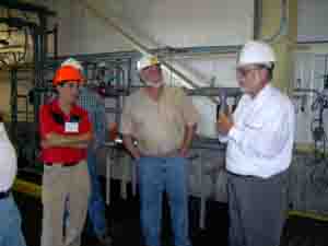 Group tour at AKZO desalinization plant