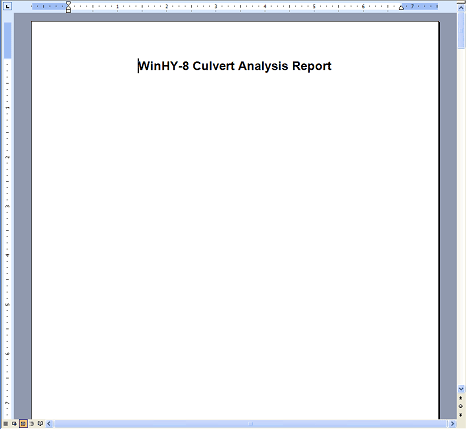 The view you will see, if you have Microsoft Word, after exporting the report