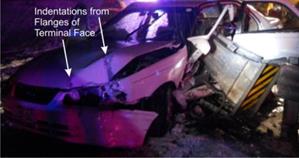 Photo 39 shows damaged vehicle and terminal for Case #2B009