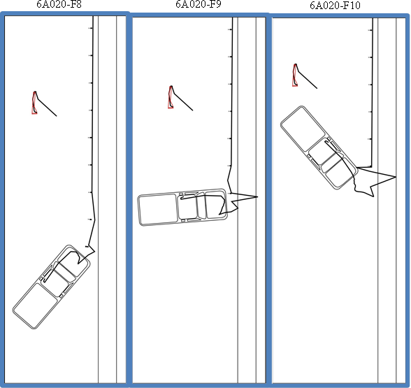 Figure 36 shows illustration of one possible crash sequence for case #6A020