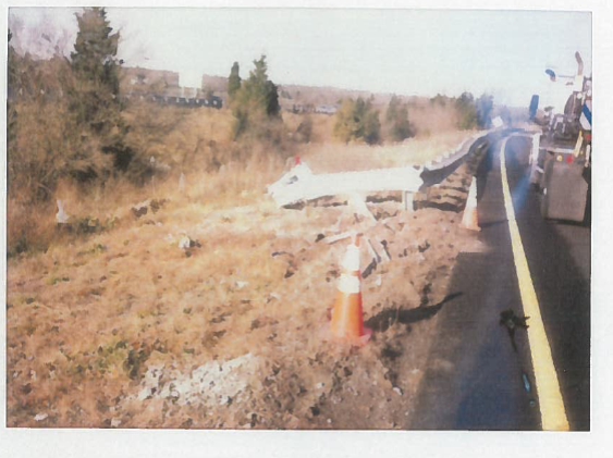 Appendix E –examples of crash cases not forwarded for review by task force Phase 4D Case #10; Photo damaged guardrail did not contain sufficient information to identify vital information.