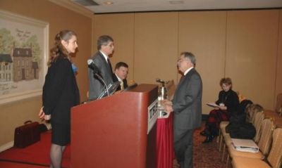 From left to right are Cheryl Allen Richter, Churilla, Pete Rahn, Gary Hoffman, and Priscilla Tobias