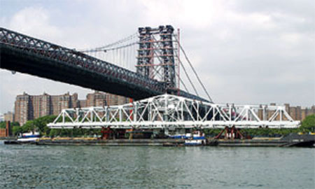 placement of Third Avenue Bridge, New York
