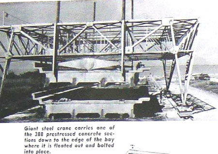Lavaca Bay Causeway crane carrying section
