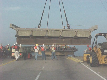 I-10 over Lake Ponchartrain section being placed