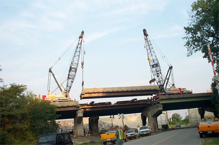 James River Bridge construction