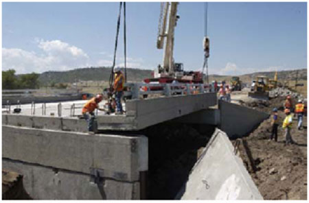 SH 66 over Mitchell Gulch construction