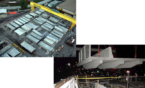 Jacques Cartier Bridge over St. Lawrence River, Montreal deck replacement
