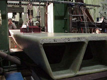 The Super-Slab® system uses interlocking load-transfer steel dowels cast at one end of each slab matching the locations of slots cast in the bottom of adjacent slabs.