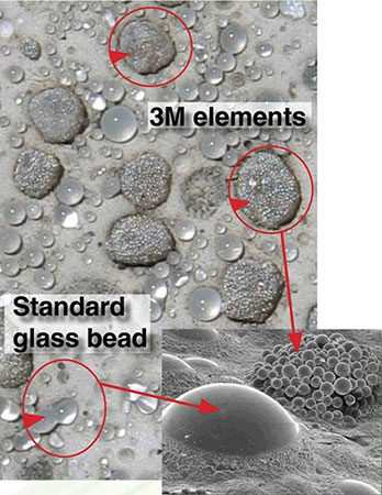 Standard glass bead and 3M elements.