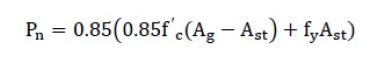 Equation. Nominal axial-load capacity of the column.