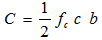Figure 28. Equation. UHPC compression force.