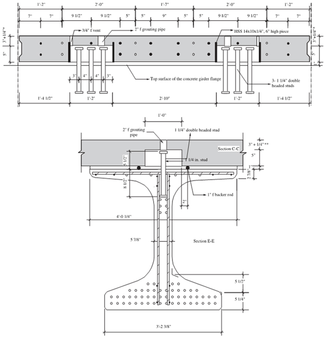 Illustration: Panel-to-concrete girder connection
