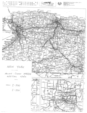 Road map of New York