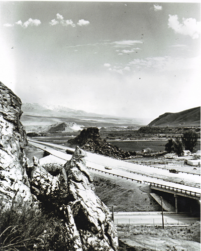 Idaho - Federal Aid Highway No. I-15 at Inkom, in Bannock County, looking southwest in May 1967.  Project I-15-1(2)54.
