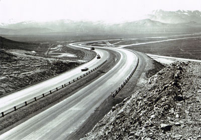 Interstate Route 80 head toward Golconda Summit in western Nevada.