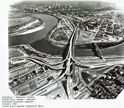 Kansas Interstate Route 70 Links The Two Kansas Cities Crossing The Kansas River On Kansas Interstate Route 70 Links The Two Kansas Cities Crossing The Kansas River On