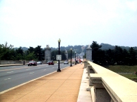 Photo:  Approaching Arlington National Cemetery.  Arlington House is on the hill at the center of the photograph