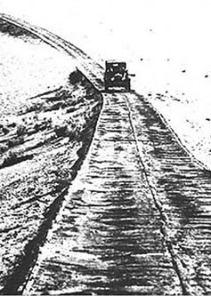 Photograph: Historic Plank Road of the 1920s.