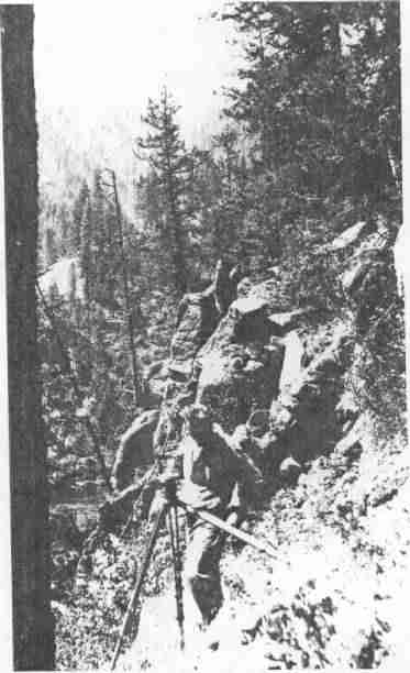 Transitman Struble, Summer 1920, South Fork of the clearwater, Idaho.
