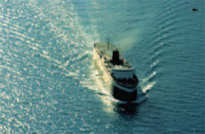 S.S. Badger, Ludington, on open water