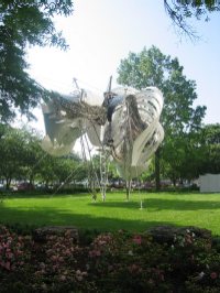 Today a sculpture by Frank Stella is on view along Pennsylvania Avenue on the grounds of the National Gallery of Art, East Wing.