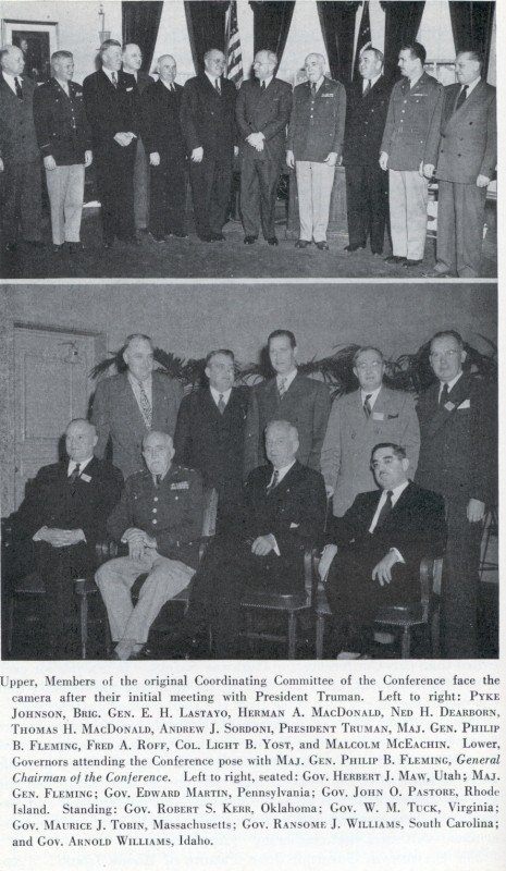image of photos from newspaper article of the coordinating committee
