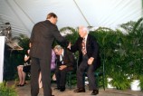 "I was always amazed at how the voice that reminded me to do my homework could be the same voice that argued so eloquently in the Senate for the Interstate Highway System." Vice President Gore congratulates his father.