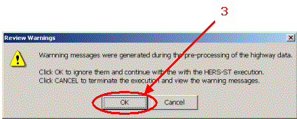 HERS-ST Screen Shot: Review Warnings warning message - ignore warnings.