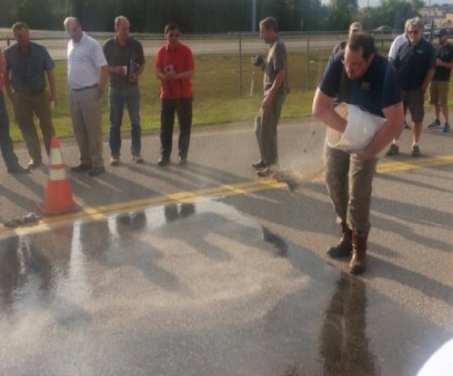 Photo of A Tennessee demonstration offered a firsthand look at high friction surface treatments.