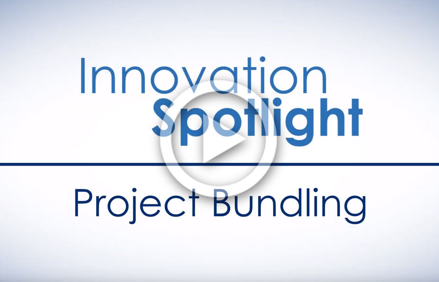 screenshot of Innovation Spotlight video on project bundling
