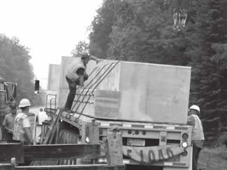 Using precast bridge elements saved time on the rehabilitation of two small bridges on the Michigan route.