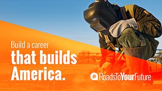 thumbnail  of Advertisement: Build a career that builds America. Option 1