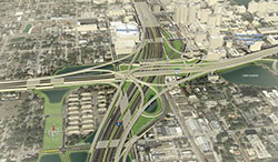 Aerial photo of Florida's I-4